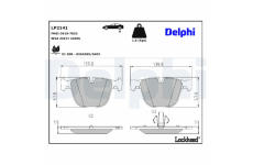 Sada brzdových destiček, kotoučová brzda DELPHI LP2141