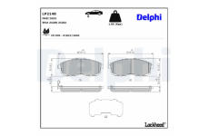 Sada brzdových platničiek kotúčovej brzdy DELPHI LP2148