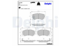Sada brzdových destiček, kotoučová brzda DELPHI LP2150