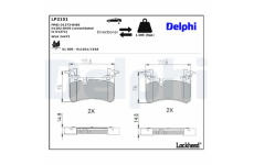 Sada brzdových platničiek kotúčovej brzdy DELPHI LP2151