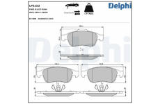 Sada brzdových destiček, kotoučová brzda DELPHI LP2152