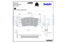 Sada brzdových platničiek kotúčovej brzdy DELPHI LP2153