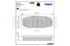 Sada brzdových platničiek kotúčovej brzdy DELPHI LP2154