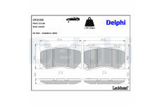 Sada brzdových destiček, kotoučová brzda DELPHI LP2156