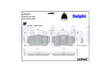 Sada brzdových platničiek kotúčovej brzdy DELPHI LP2157