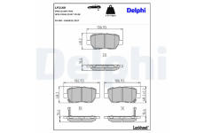 Sada brzdových destiček, kotoučová brzda DELPHI LP2160
