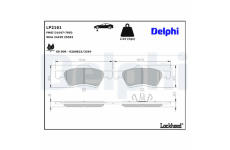 Sada brzdových destiček, kotoučová brzda DELPHI LP2161