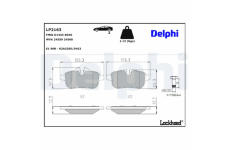 Sada brzdových destiček, kotoučová brzda DELPHI LP2163