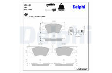 Sada brzdových destiček, kotoučová brzda DELPHI LP2164