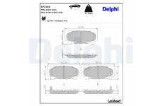 Sada brzdových platničiek kotúčovej brzdy DELPHI LP2166