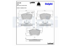 Sada brzdových destiček, kotoučová brzda DELPHI LP2168