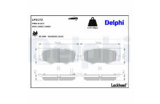Sada brzdových platničiek kotúčovej brzdy DELPHI LP2172