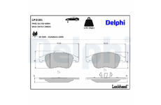 Sada brzdových platničiek kotúčovej brzdy DELPHI LP2181