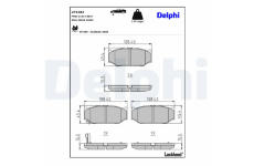 Sada brzdových platničiek kotúčovej brzdy DELPHI LP2182