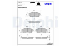 Sada brzdových destiček, kotoučová brzda DELPHI LP2184