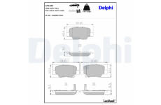 Sada brzdových platničiek kotúčovej brzdy DELPHI LP2193