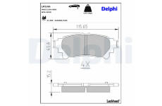Sada brzdových destiček, kotoučová brzda DELPHI LP2196