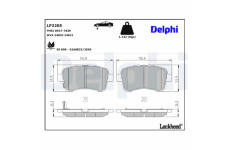 Sada brzdových destiček, kotoučová brzda DELPHI LP2205