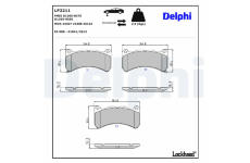 Sada brzdových destiček, kotoučová brzda DELPHI LP2211