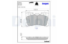 Sada brzdových destiček, kotoučová brzda DELPHI LP2213