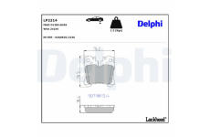 Sada brzdových destiček, kotoučová brzda DELPHI LP2214
