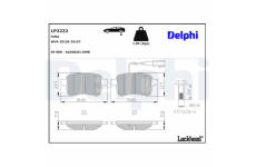Sada brzdových platničiek kotúčovej brzdy DELPHI LP2222