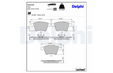 Sada brzdových platničiek kotúčovej brzdy DELPHI LP2224