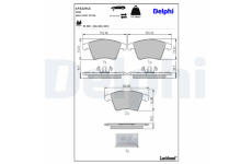 Sada brzdových destiček, kotoučová brzda DELPHI LP2224LC