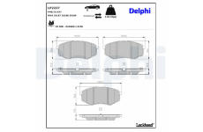 Sada brzdových destiček, kotoučová brzda DELPHI LP2227