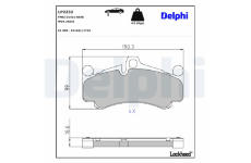 Sada brzdových destiček, kotoučová brzda DELPHI LP2232