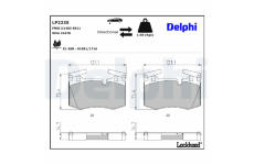 Sada brzdových destiček, kotoučová brzda DELPHI LP2235