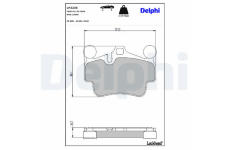 Sada brzdových destiček, kotoučová brzda DELPHI LP2236