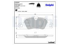 Sada brzdových destiček, kotoučová brzda DELPHI LP2237