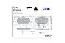Sada brzdových destiček, kotoučová brzda DELPHI LP2238