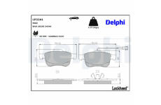 Sada brzdových destiček, kotoučová brzda DELPHI LP2241