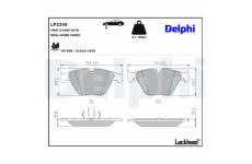 Sada brzdových destiček, kotoučová brzda DELPHI LP2245
