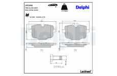 Sada brzdových destiček, kotoučová brzda DELPHI LP2246