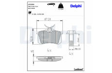 Sada brzdových platničiek kotúčovej brzdy DELPHI LP2255