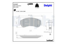 Sada brzdových destiček, kotoučová brzda DELPHI LP2257