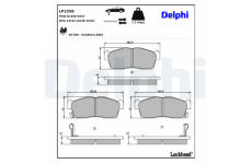 Sada brzdových platničiek kotúčovej brzdy DELPHI LP2258