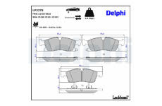 Sada brzdových platničiek kotúčovej brzdy DELPHI LP2275