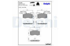 Sada brzdových platničiek kotúčovej brzdy DELPHI LP2280