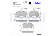 Sada brzdových destiček, kotoučová brzda DELPHI LP2282