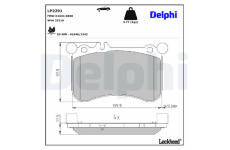 Sada brzdových destiček, kotoučová brzda DELPHI LP2291