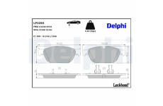 Sada brzdových platničiek kotúčovej brzdy DELPHI LP2292