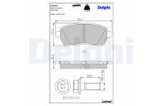 Sada brzdových platničiek, Parkovacia kotúčová brzda DELPHI LP2306