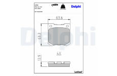 Sada brzdových destiček, kotoučová brzda DELPHI LP23
