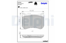 Sada brzdových destiček, kotoučová brzda DELPHI LP2445