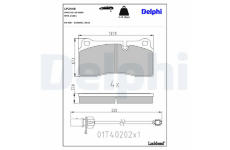 Sada brzdových destiček, kotoučová brzda DELPHI LP2448