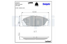 Sada brzdových destiček, kotoučová brzda DELPHI LP2473